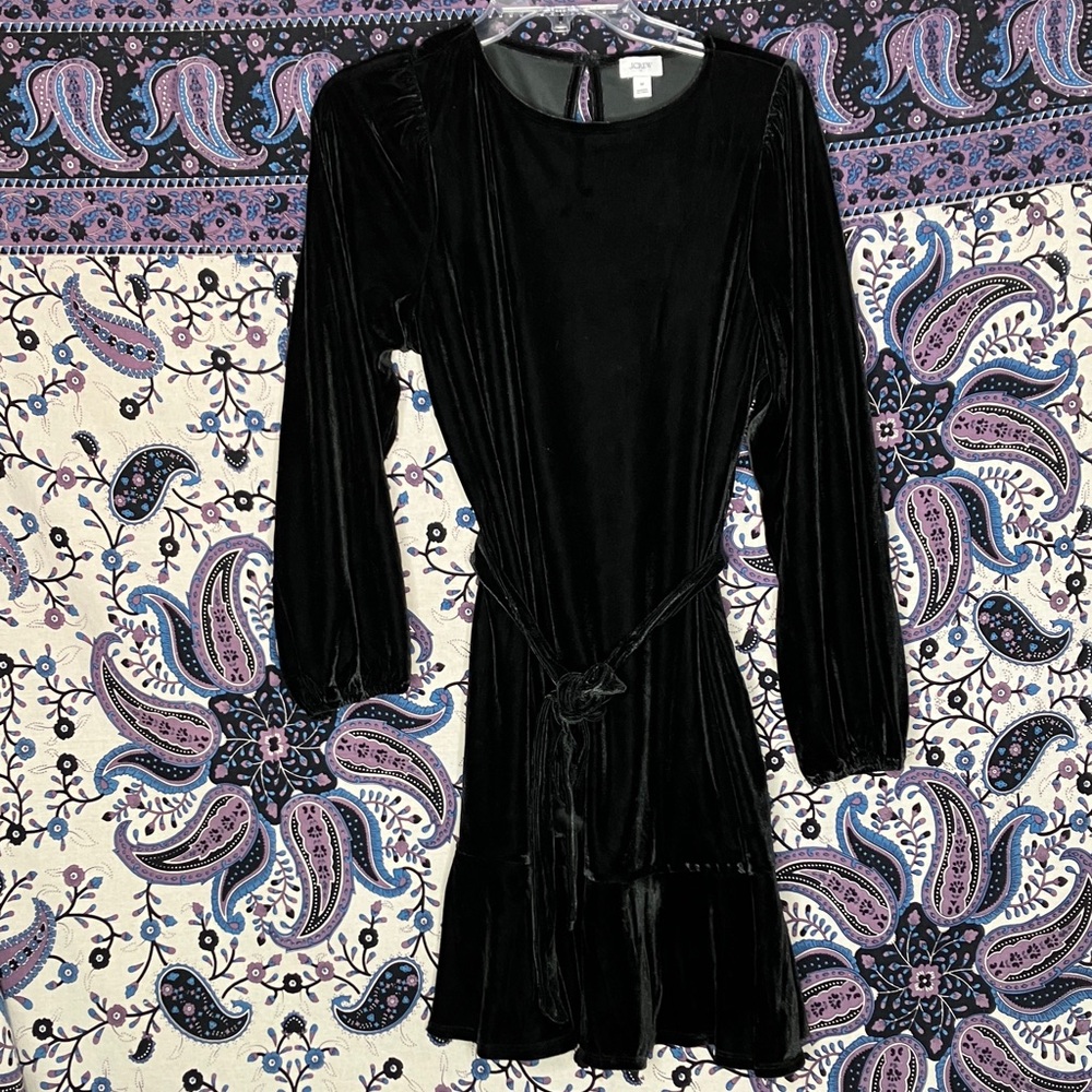J crew NWT velvet wrap dress M